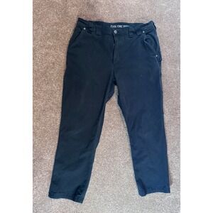 Duluth Trading Co Flex Fire Hose Work Pants Mens 40x32 Black Relaxed Fit Cargo